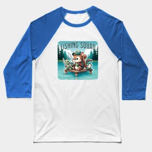 Fishing Squad - Cute Animals Fishing Baseball T-Shirt